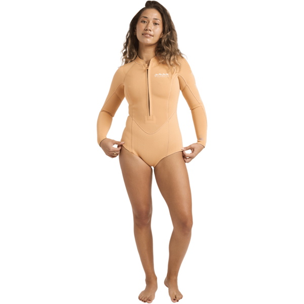 2026 Billabong Womens Salty Dayz Natural 2mm Long Sleeve Springsuit Wetsuit 24BW193503 - Tangerine
